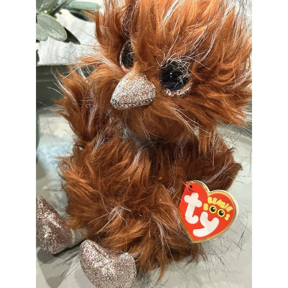 TY Beanie Boos - ORSON the Brown Ostrich NEW Sparkly Boo Toy